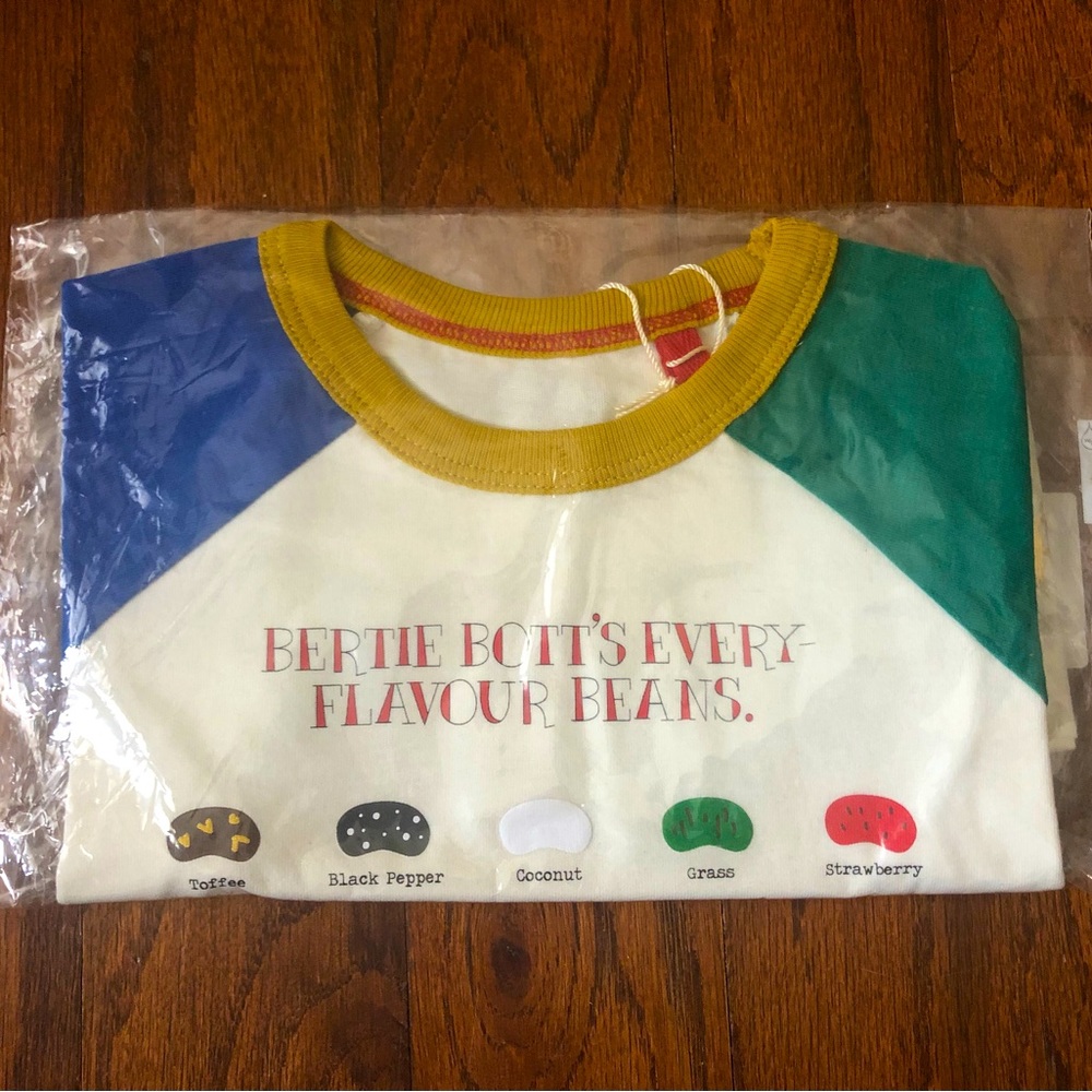 Size 2-3yrs Bertie Botts T-shirt from Harry Potter. NWT, in original plastic.